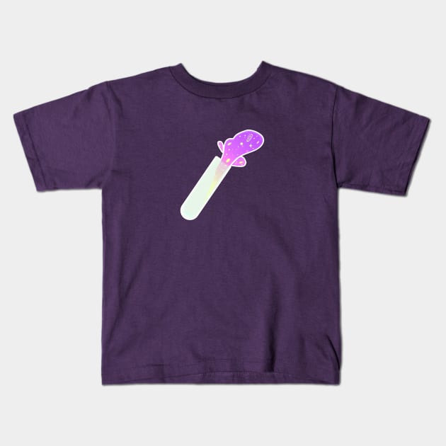 Spilling Space Test tube Kids T-Shirt by AlphaCubix